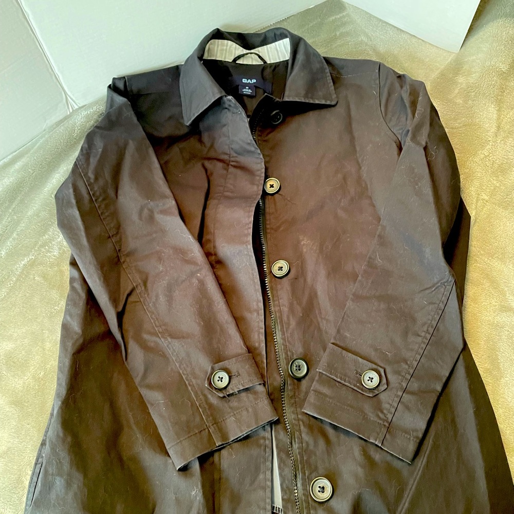 Gap black trench coat